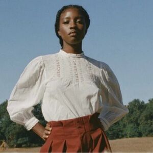 Doen Heirloom, Antonia Blouse, Salt, Small